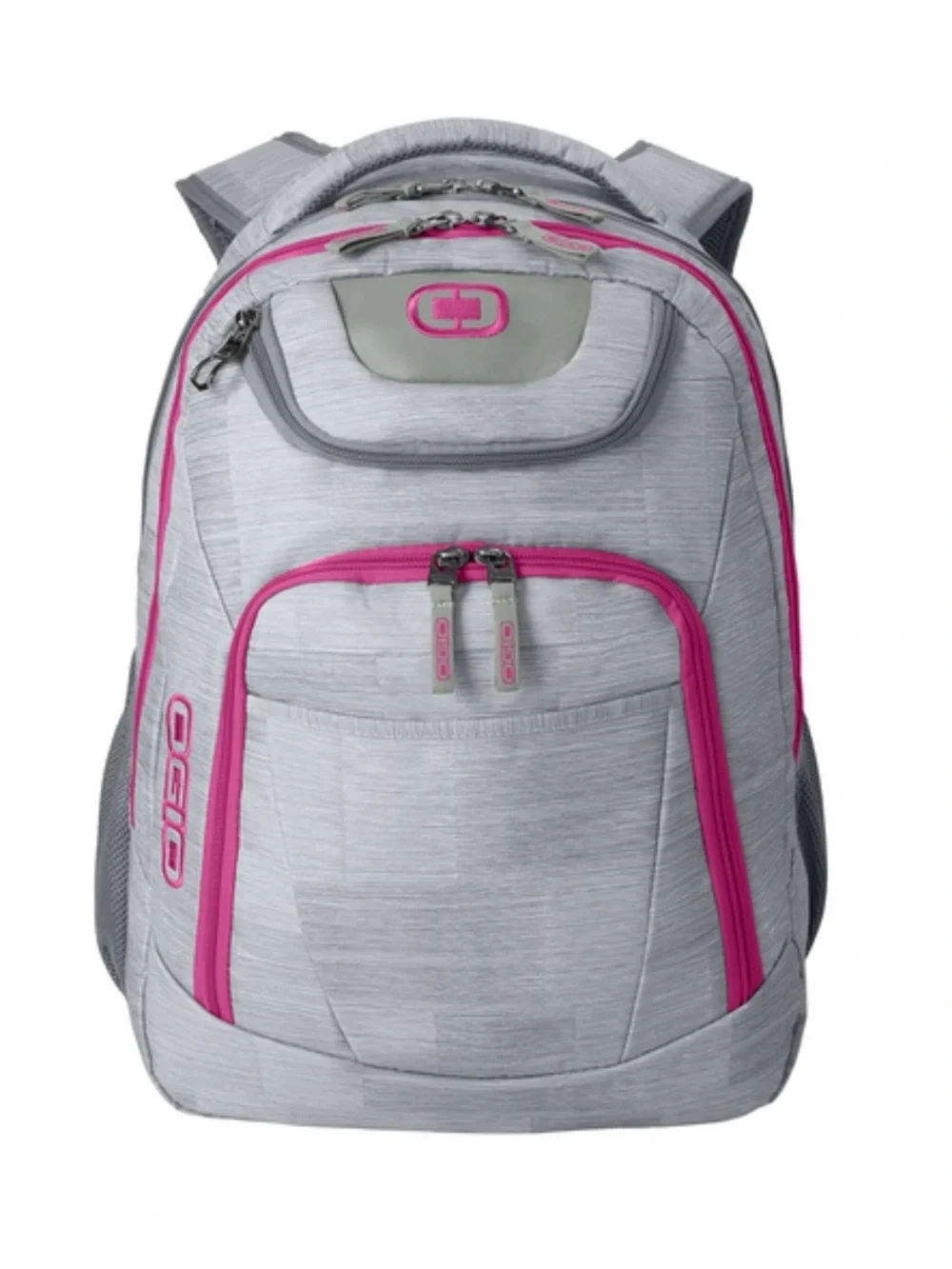 OGIO Light Gray Backpack with Pink Accents